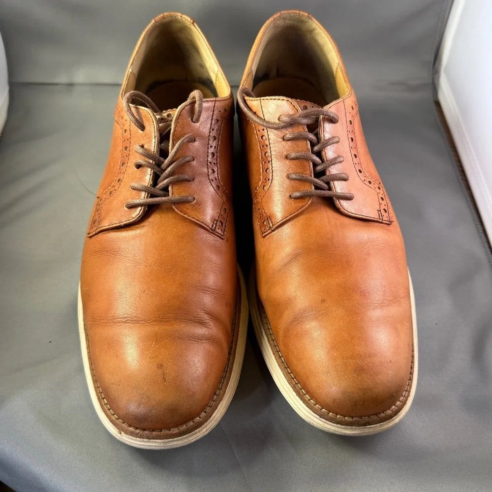 Cole Haan LunarGrand Wingtip Oxford Brown Leather Shoes Men’s‎ 10.5M